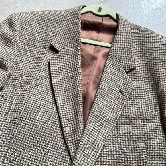 ⚡️ BOYES & Herds Tan & Olive Wool  Check Blazer p2p 25” - Picture 4 of 4